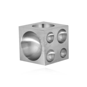 bloc en acier inoxydable avec cavités sphériques