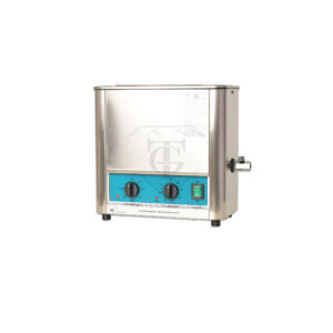 nettoyeur à ultrasons professionnel avec commandes analogiques, acier inoxydable