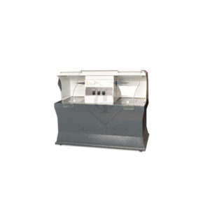 machine de polissage double poste avec protections transparentes